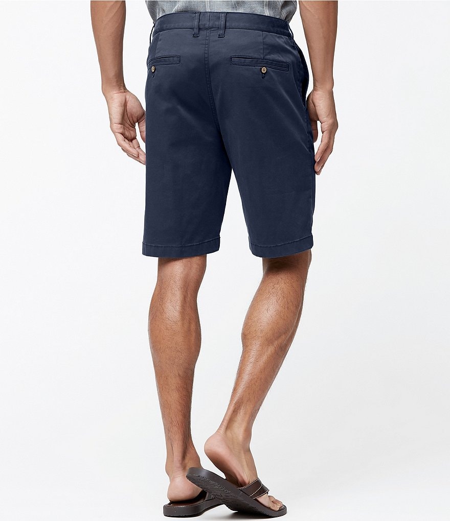 Roundtree & Yorke Big and Tall Performance 9#double; and 11#double; Inseam Flat Front Herringbone Print Shorts