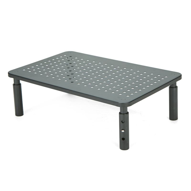 Mind Reader Rectangle Monitor Stand Ventilated Metal Black