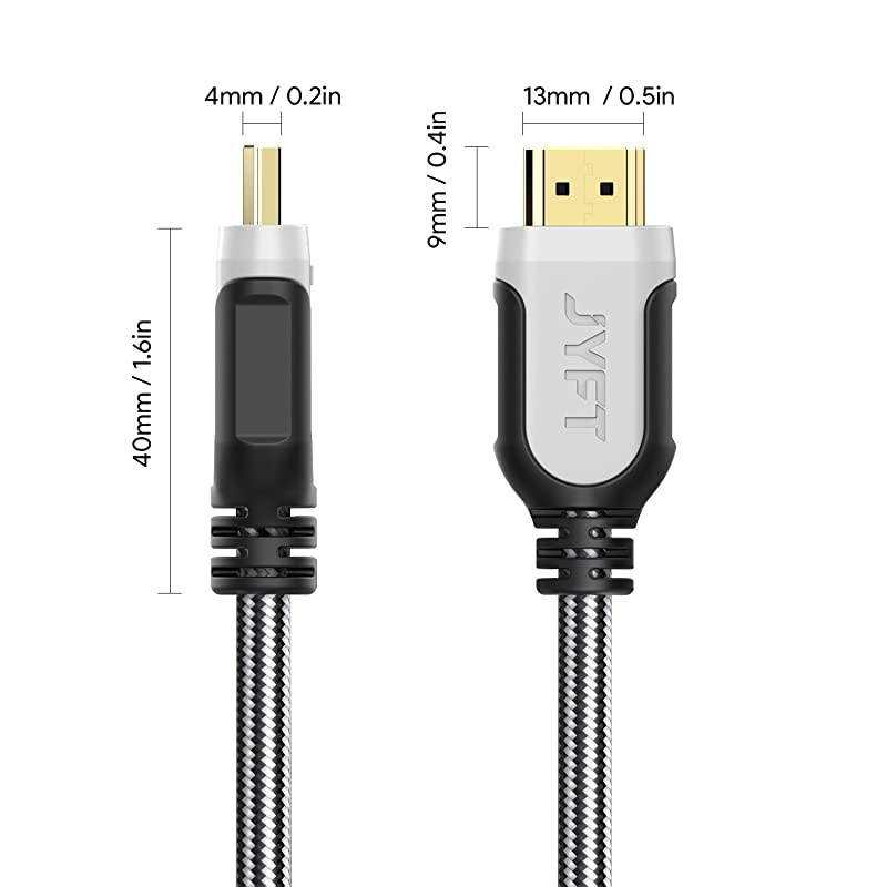 HDMI Cable 6ft HDMI 20 4K 60fps High Speed with Ethernet 18Gbps Audio Return Video 4K 2016P HD 1080P 3D Blueray Support Apple TV Xbox PS3 PS4 HDTV 1Pack