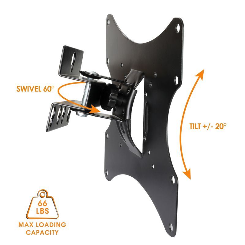 Black Adjustable Tilt/Tilting Wall Mount Bracket for Panasonic Viera TC-P50ST30/TCP50ST30 50" inch Plasma HDTV TV/Television