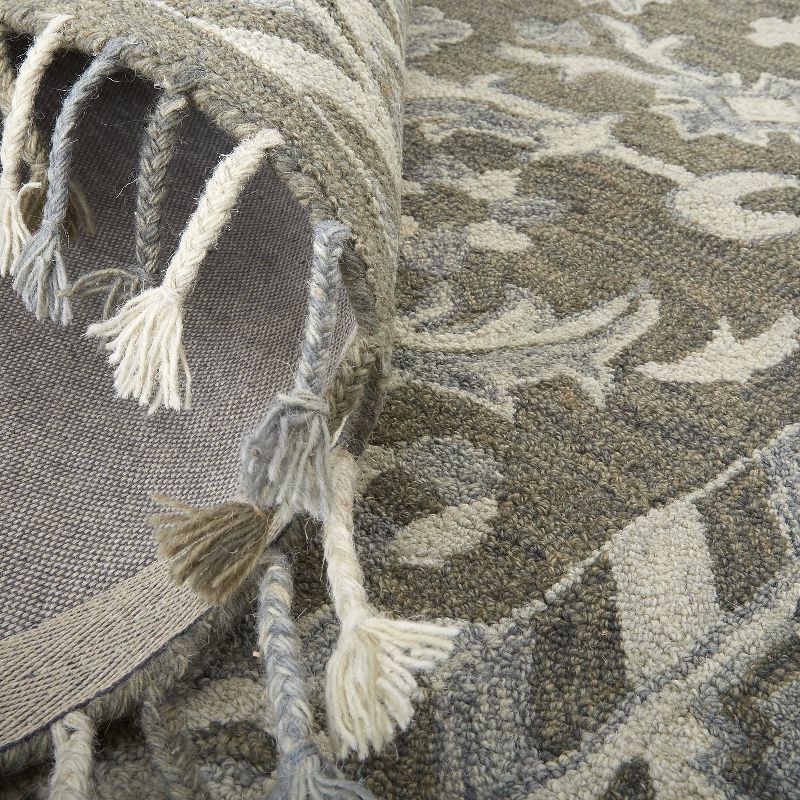 2'2"x8' Runner Swirl Loomed Rug Ivory/Black - Safavieh