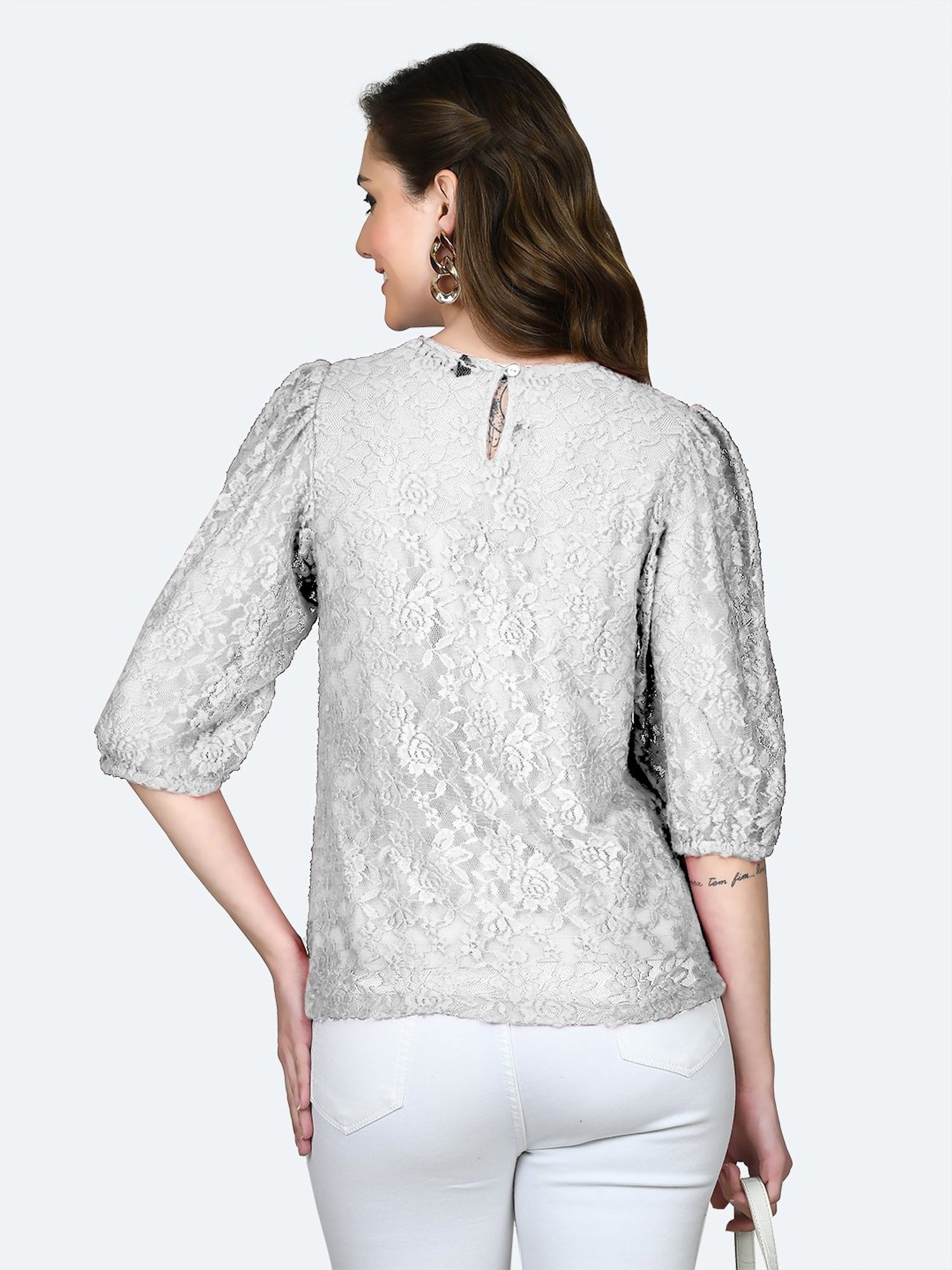 Zink London White Lace Top