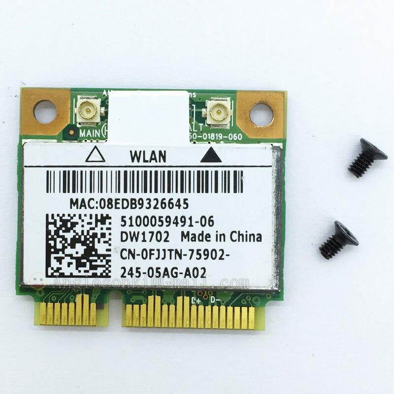 DW1702 Wireless Wifi N Bluetooth Half Mini-PCI-E WLAN Card for Dell 14R N4110 N4120 Atheros Ar5b195 802.11b/g/n