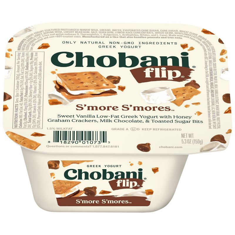 Chobani Flip S'mores Sweet Vanilla Low Fat Greek Yogurt - 5.3oz