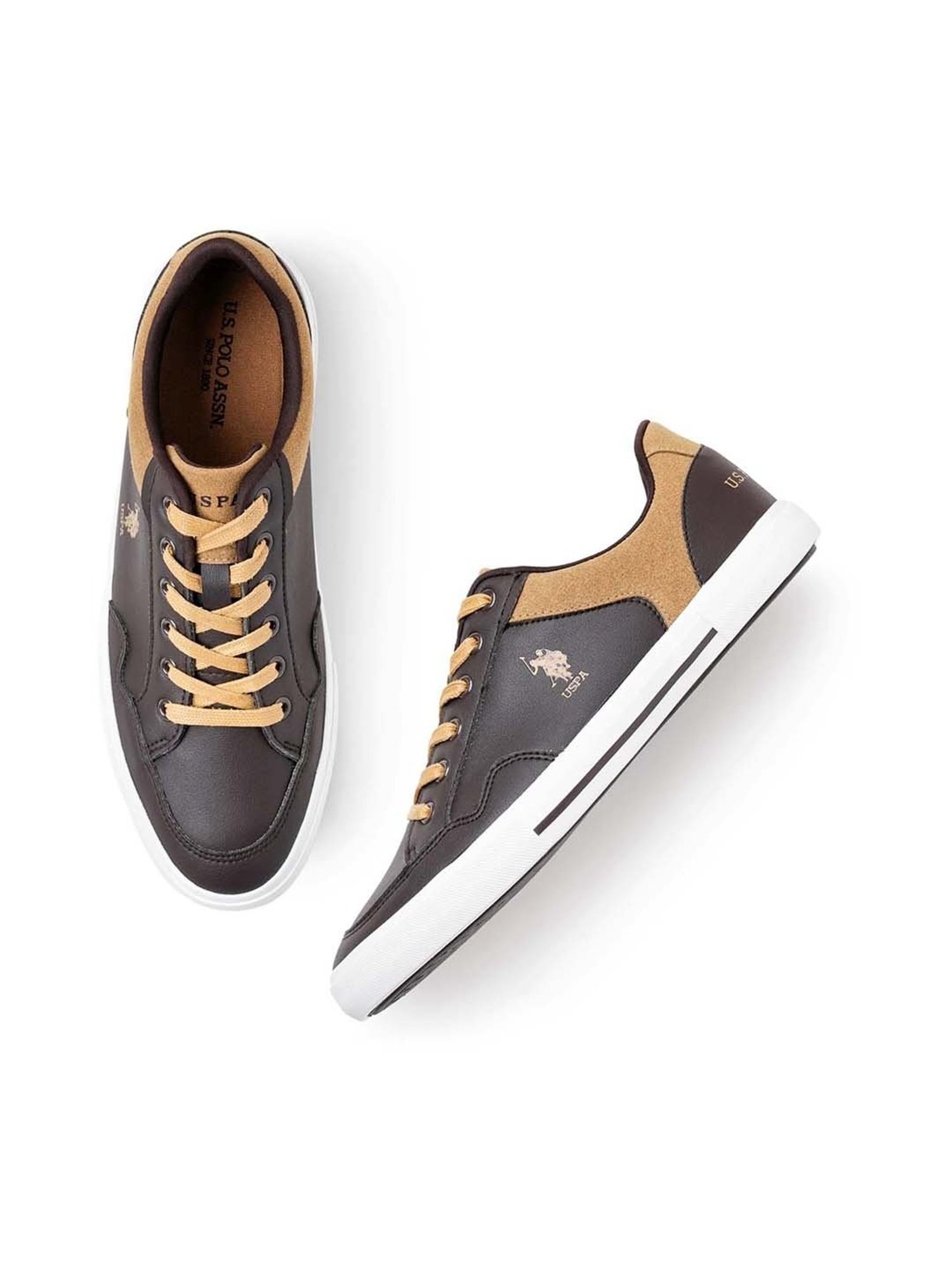 U.S. Polo Assn. Men's HAMPTON Brown Casual Sneakers