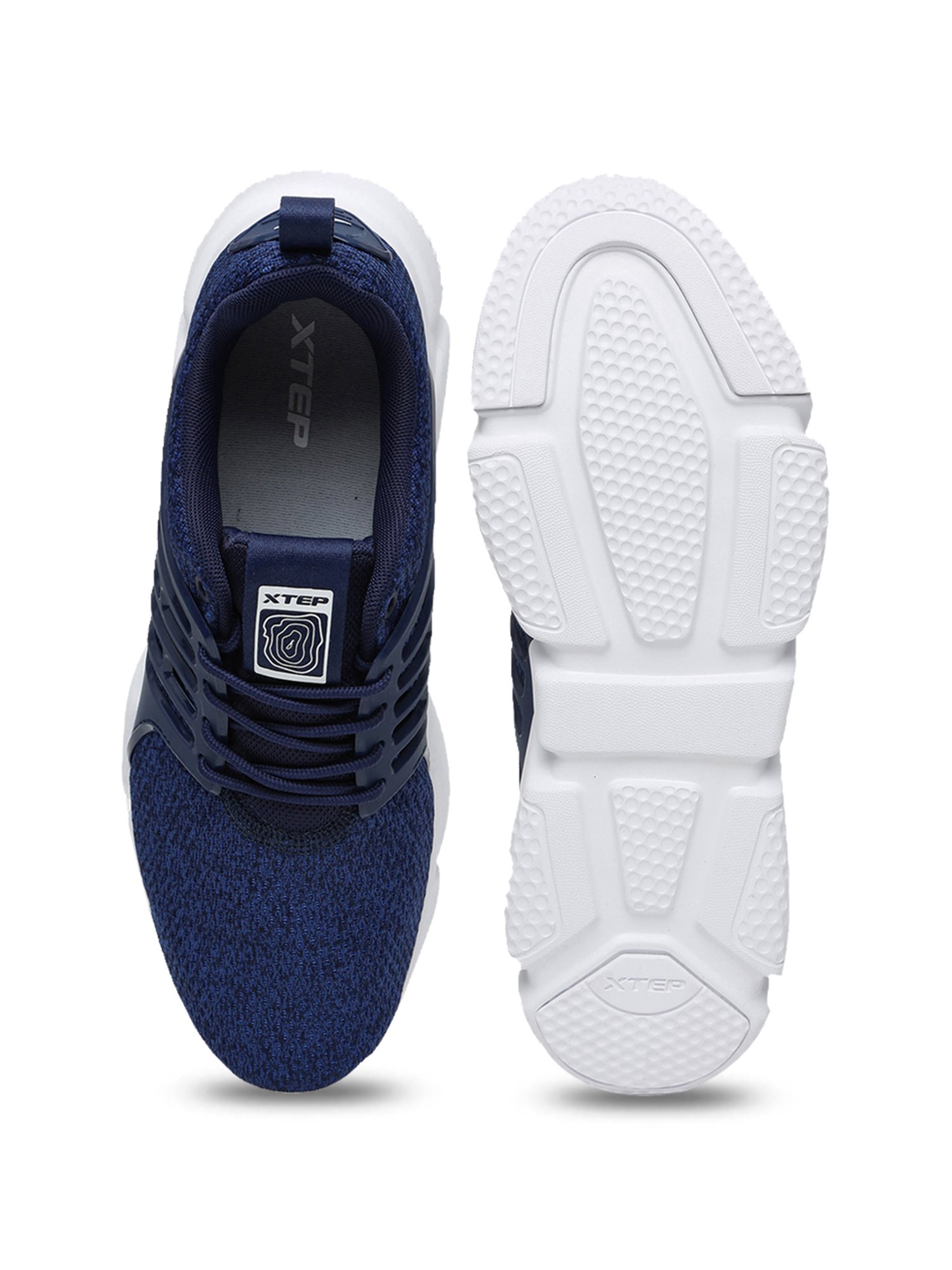 Xtep Men's Lace-Up Blue Sneaker Shoes