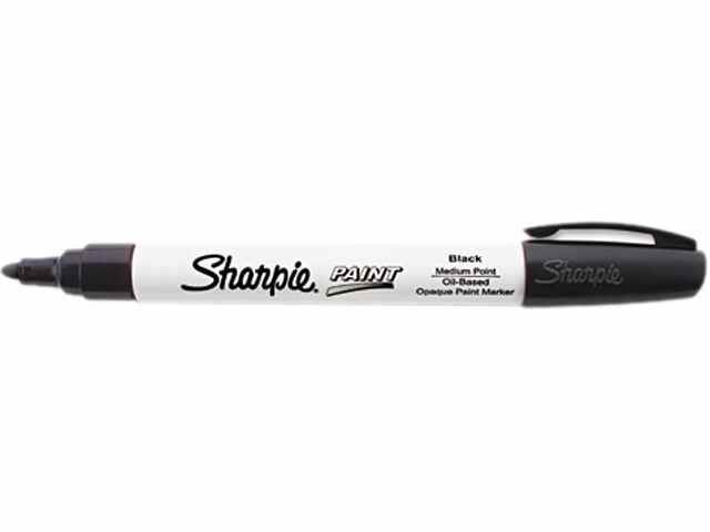 Permanent Paint Marker, Medium Point, Black