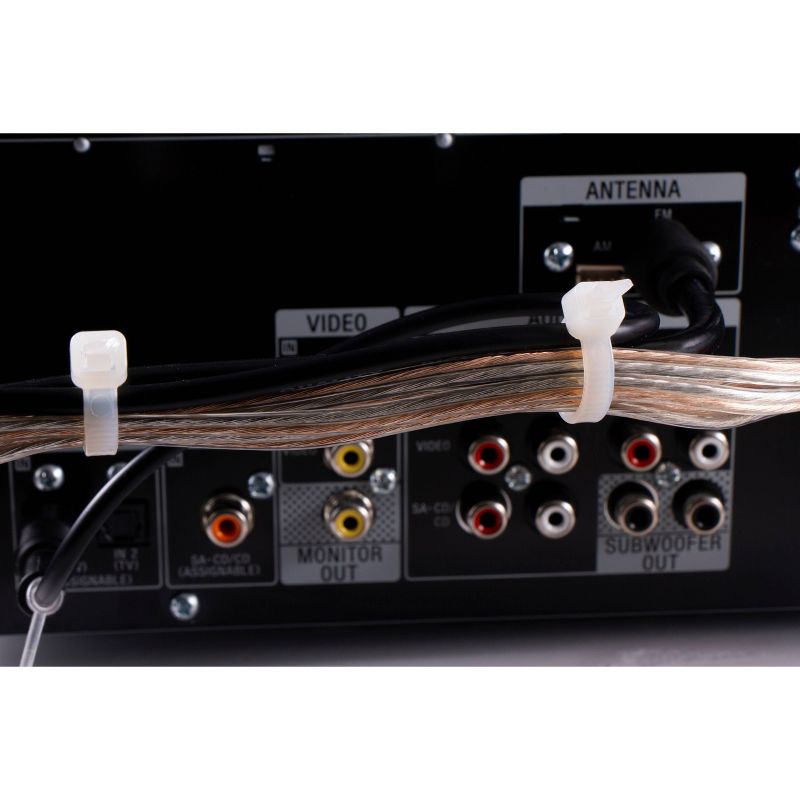 Power Gear 100pk Cable Ties Clear