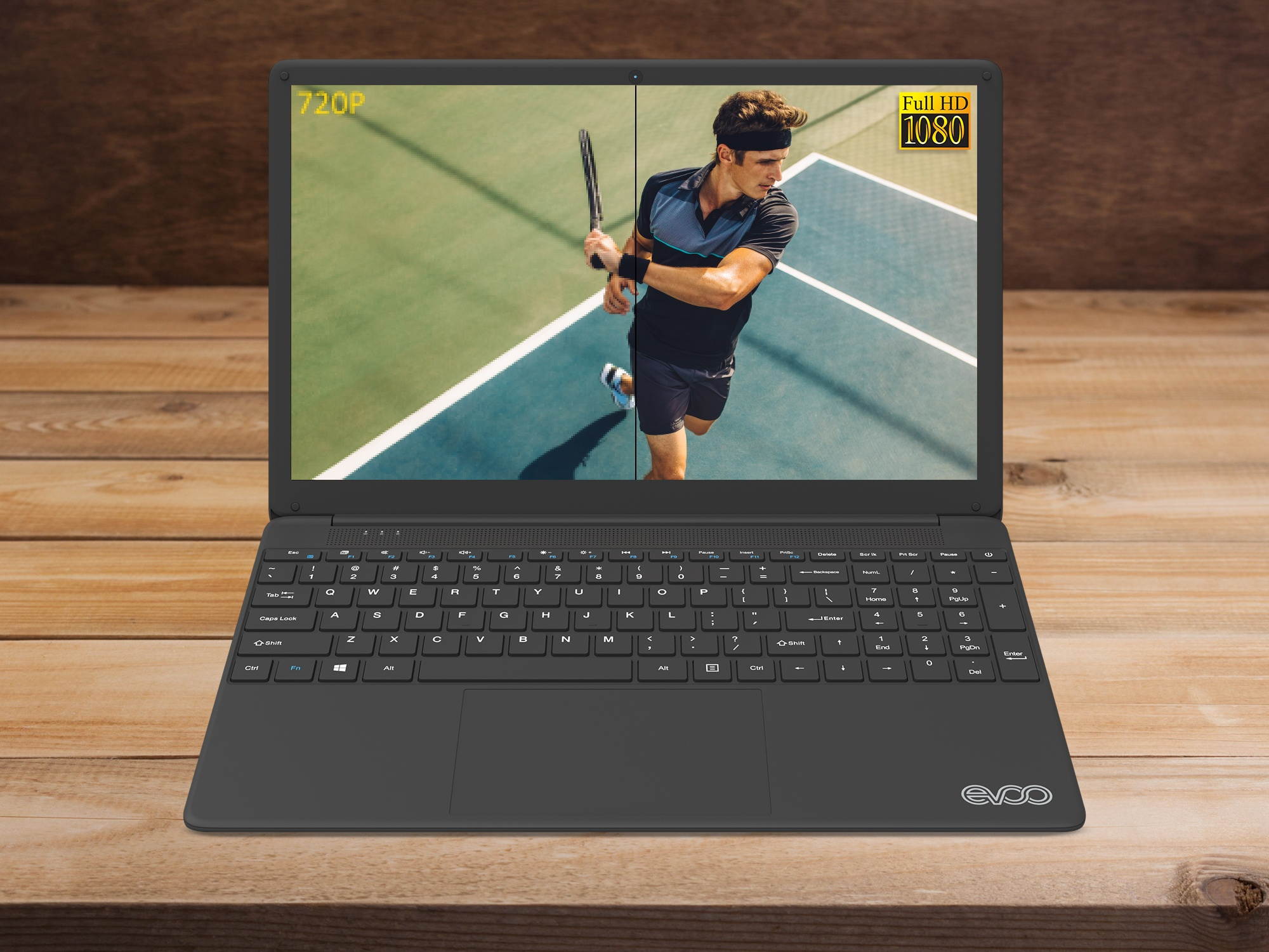 EVOO Ultra Thin Notebook, 15.6" FHD Display, Intel Core i7-6660U Upto 3.4GHz, 8GB RAM, 512GB SSD, HDMI, Card Reader, Wi-Fi, Bluetooth, Windows 10 Pro