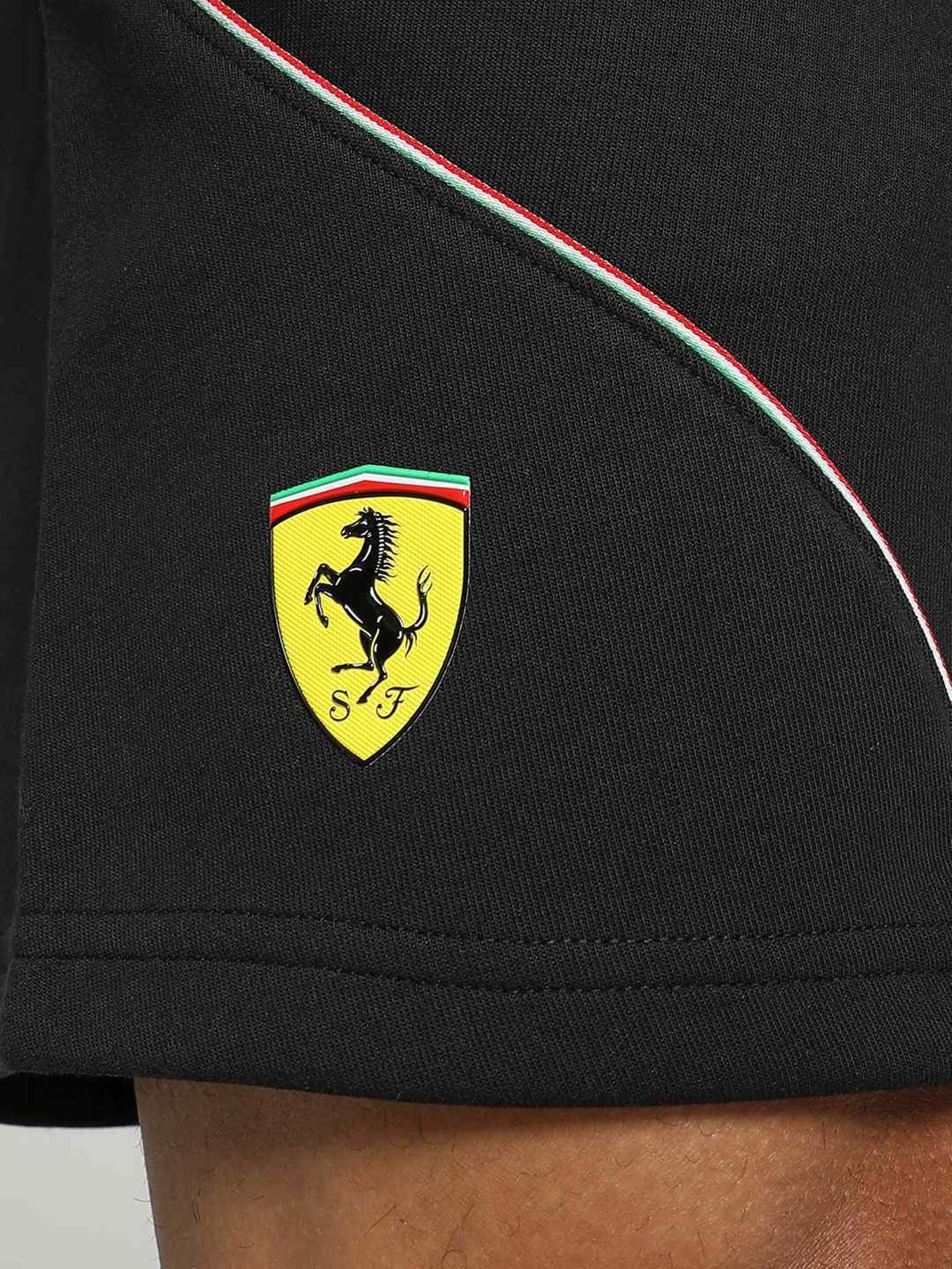 Puma Scuderia Ferrari Motorsport Black Regular Fit Sports Shorts