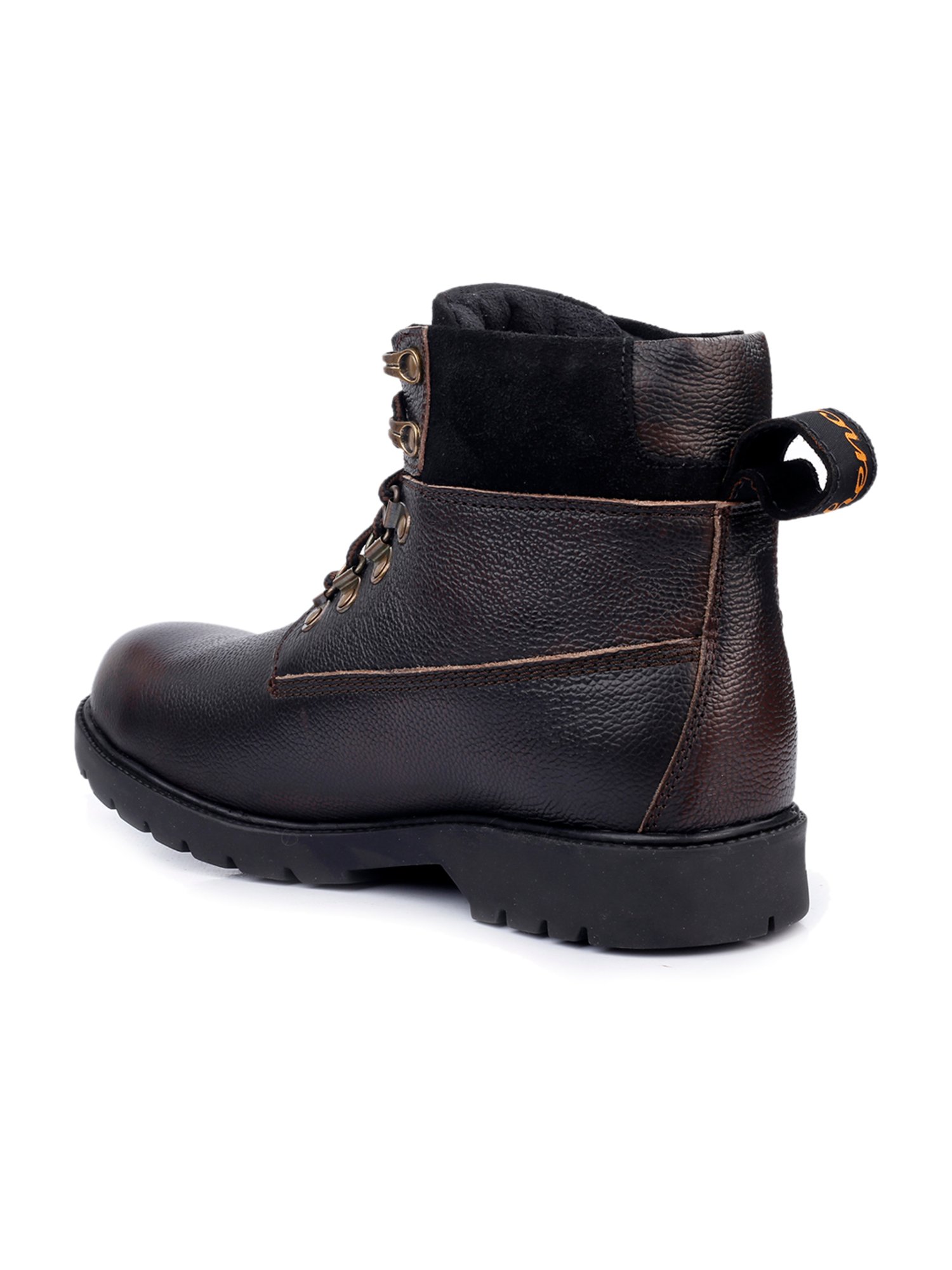 Shences Men's Brown Biker Boots