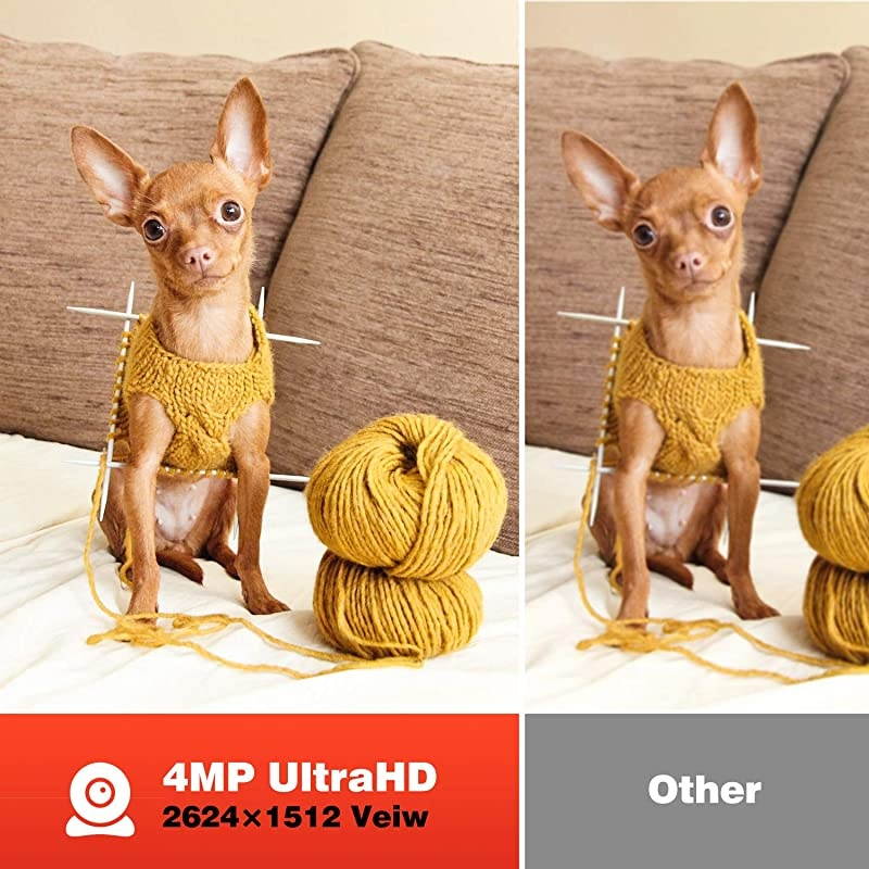 Cameras Pet Cameras for Homes KMATRON 4MP HD WiFi Dog Camera Night Vision PanTiltZoom Motion Detection with 2 Way Audio Cloud Service Available