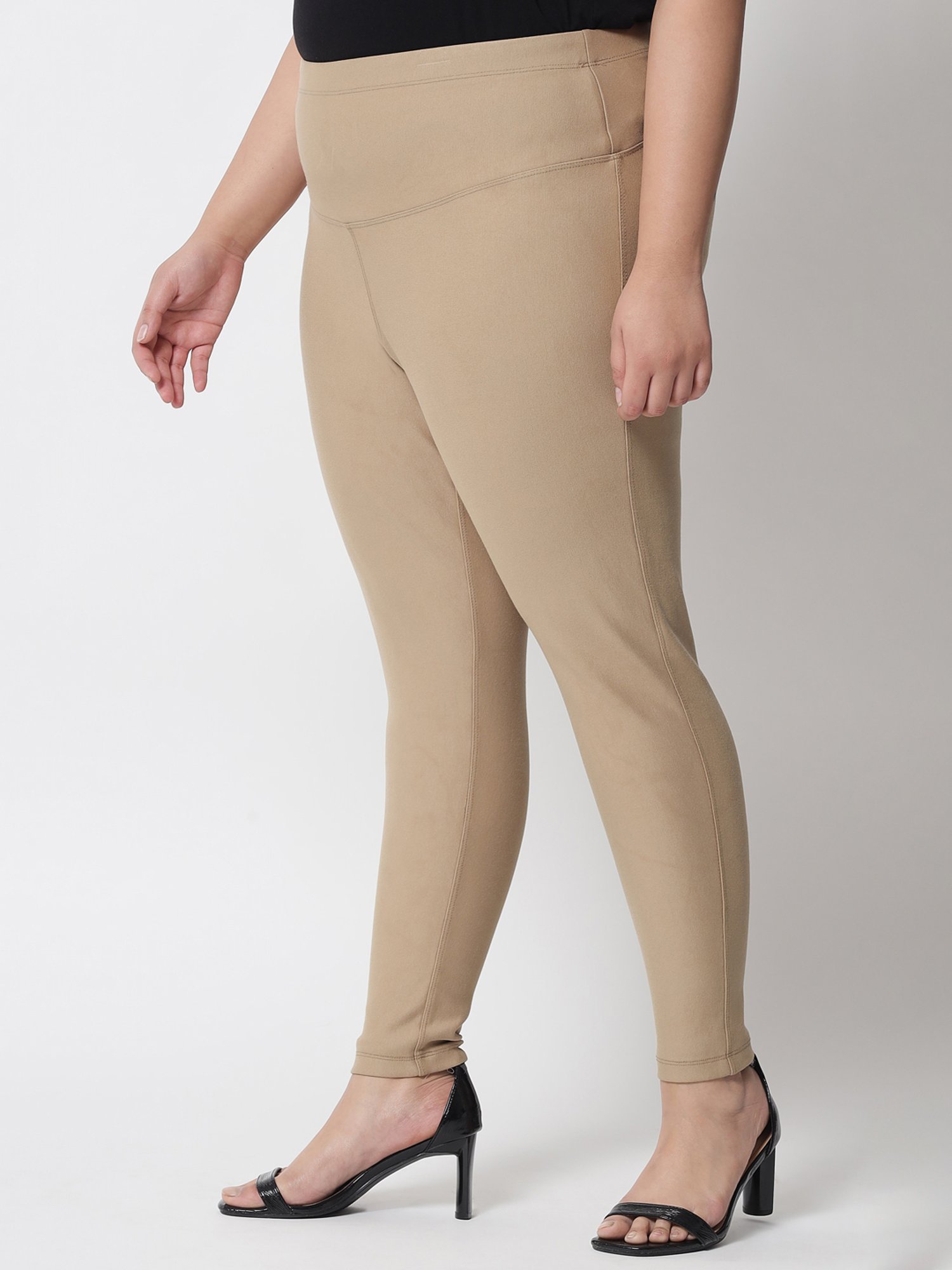 Amydus Beige Tummy Tucker Jeggings