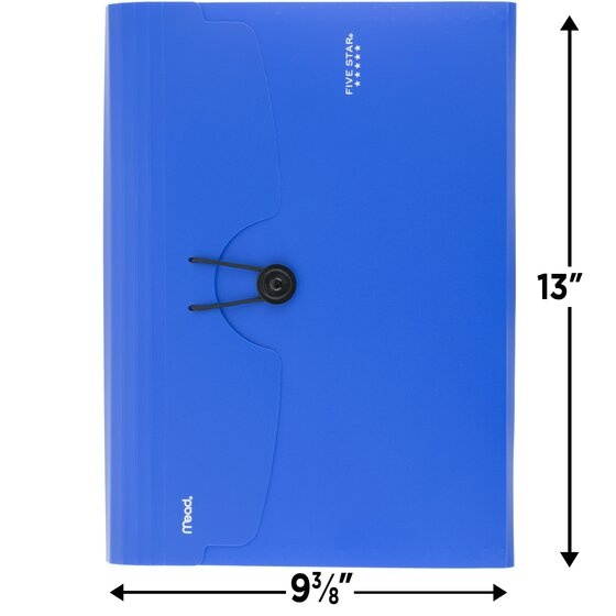 Five Star 6-Pocket Expanding File 13 x 9 14 Bright Orange - Expanding