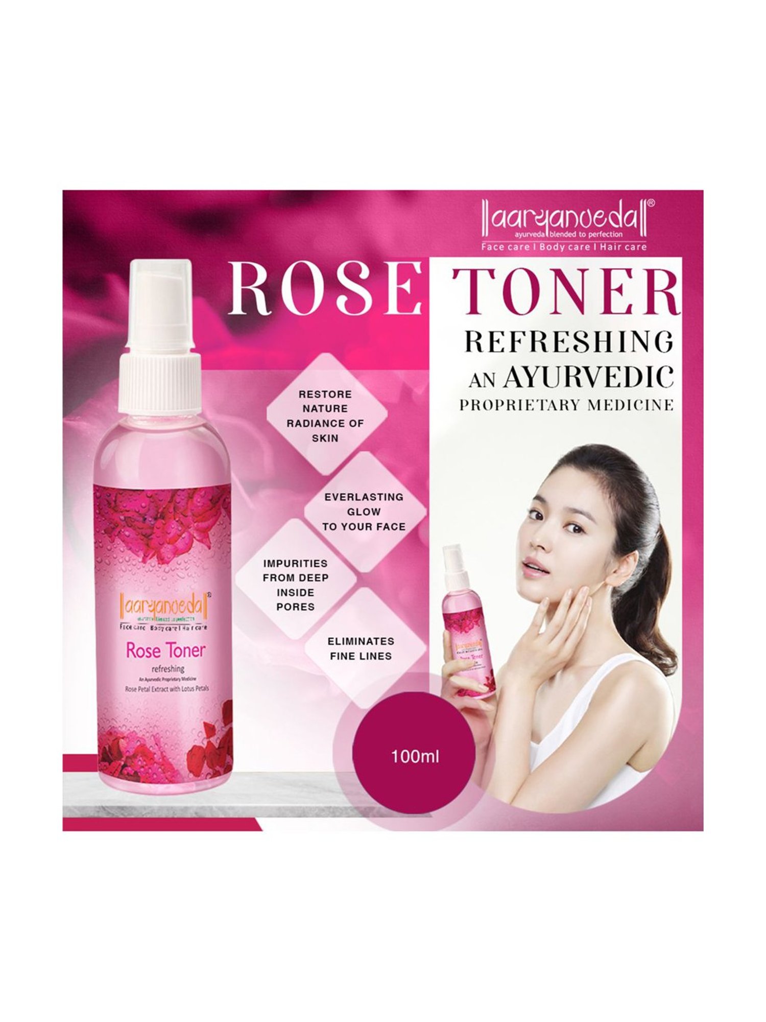 Aryanveda Rose Toner For Refreshing (Pack of 3)