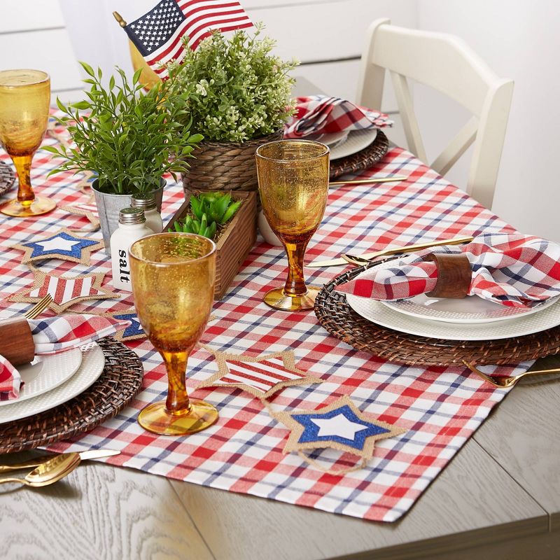 40" x 40" Cotton American Plaid Kitchen Table Topper - Design Imports