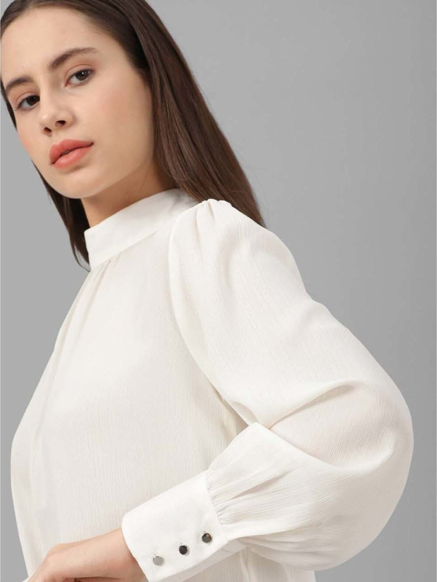 Allen Solly White Regular Fit Top