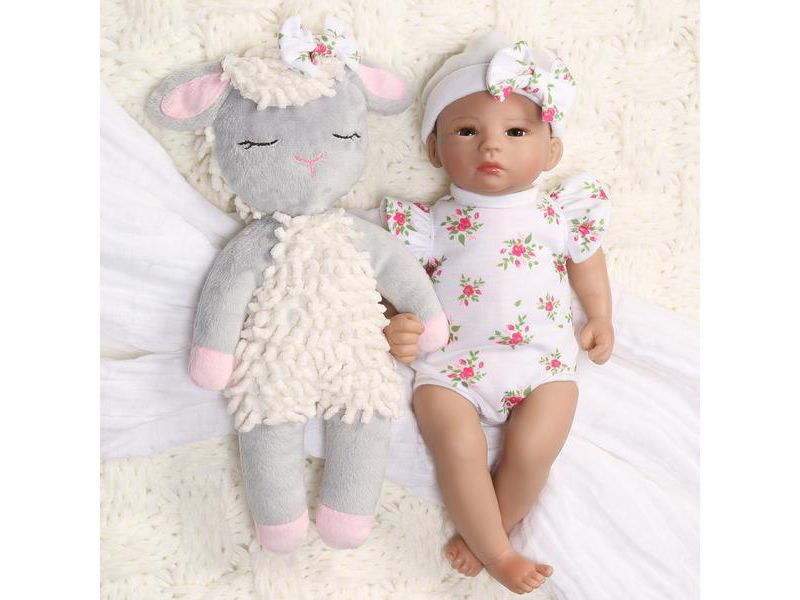 Paradise Galleries Preemie Tiny Reborn Baby Doll 12 inch - Bitsy Baby Little Lamb, Full Vinyl Arms & Legs, 4-Piece Gift Set, Safety Tested for 3+