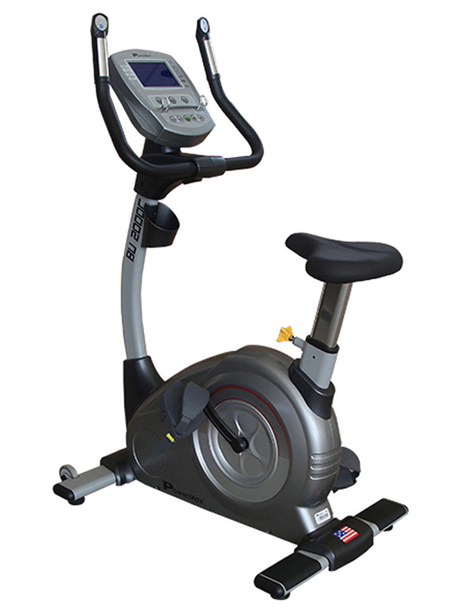 PowerMax Fitness BU-2000C Upright Bike (Grey)
