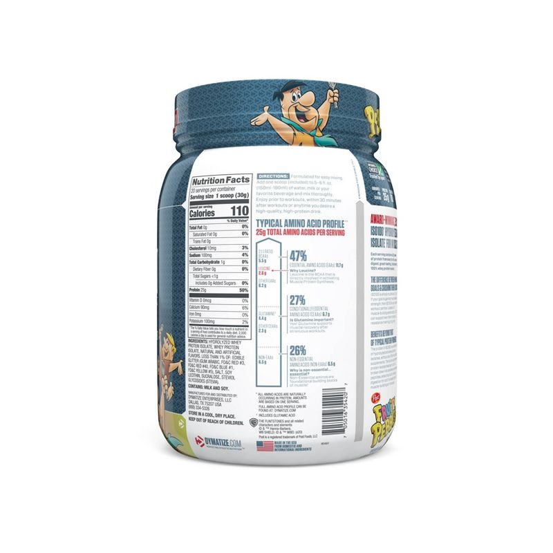 Dymatize 100% Whey Isolate ISO100 Hydrolyzed Protein Powder - Fruity Pebbles - 21.2oz