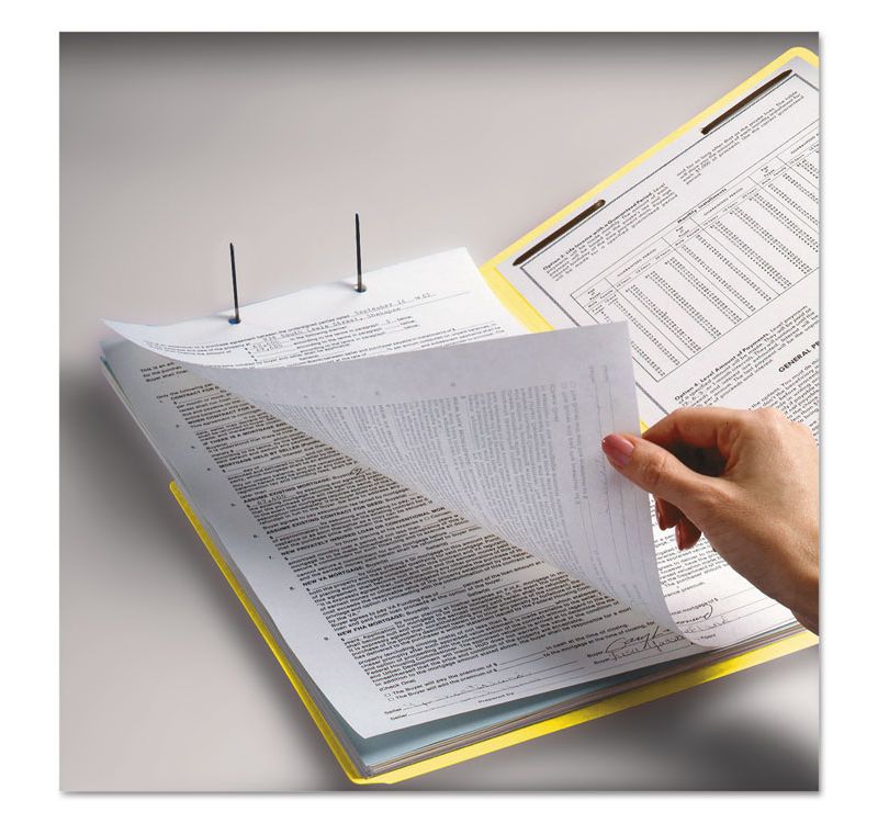 Smead WaterShed/CutLess End Tab 2 Fastener Folders 3/4" Exp. Letter Yellow 50/Box 25950