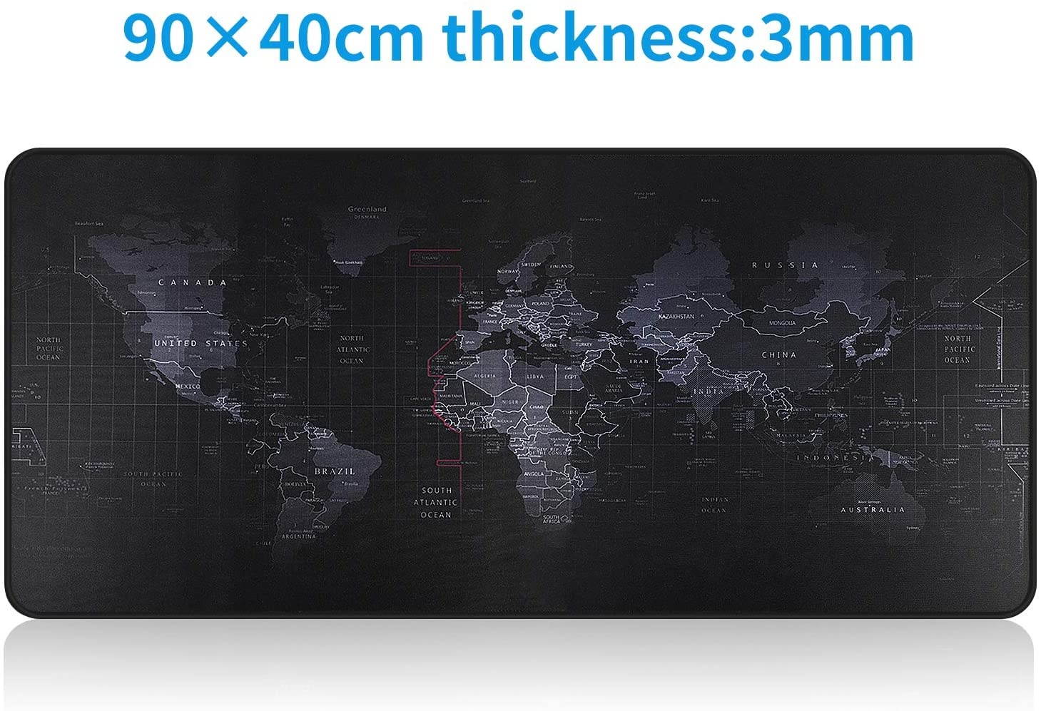 EFISH Large Gaming Mouse Map Padwith Non-Slip BaseWaterproof and Foldable PadExtended XXL Size35.4X15.75 InchesDesktop Pad Suitable for GamersSuitable for DesktopOffice and HomeBlack.