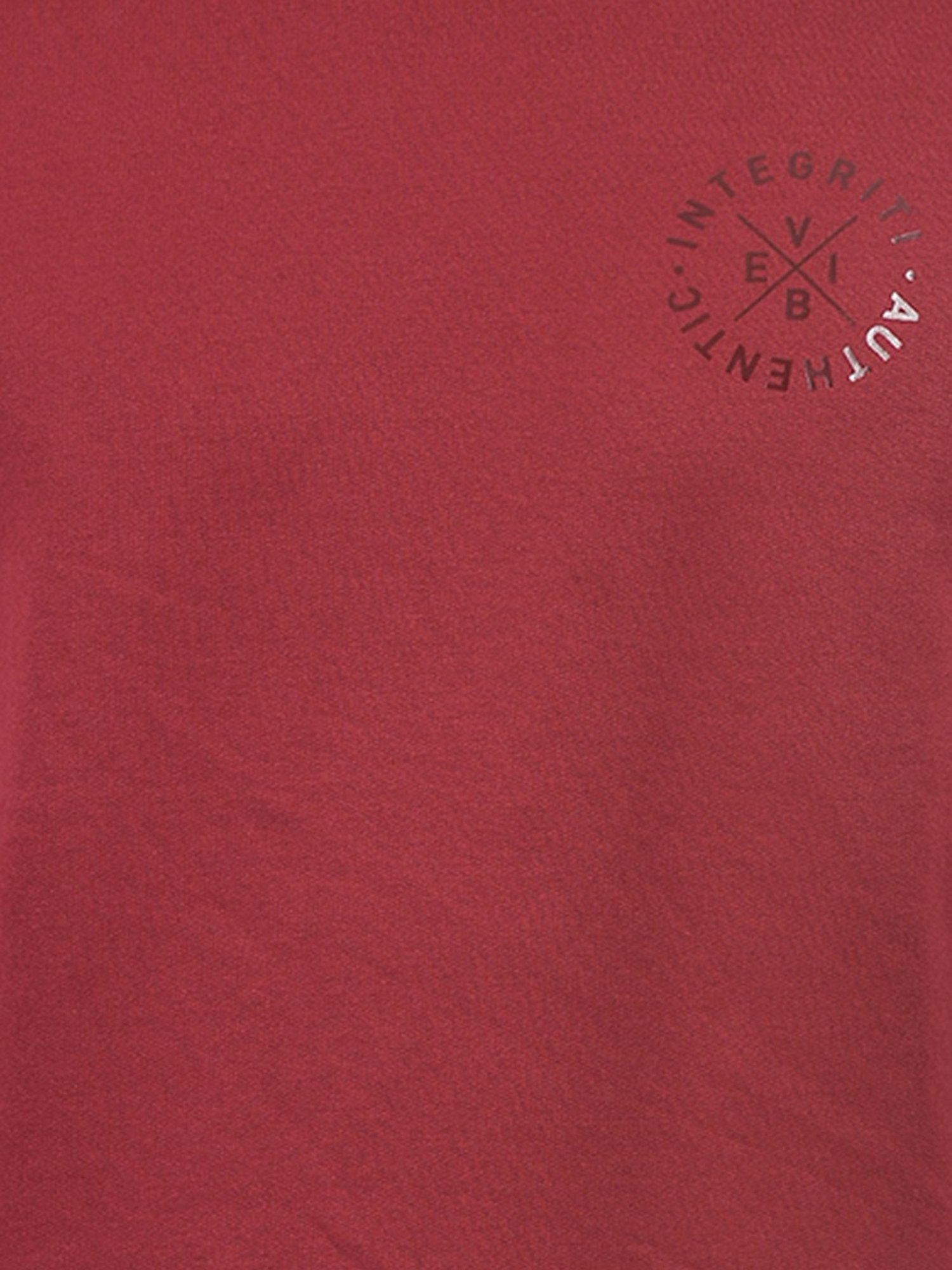 Integriti Maroon Regular Fit Printed Sweatshirt