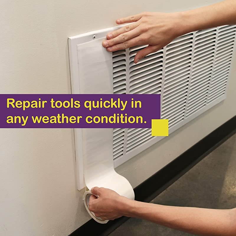 Waterproof Patch and Seal Tape White 4 Inches x 10 Feet Water Barrier Tape for Stop Leak Repair on Pipes Chimney Roof Boat and HVAC