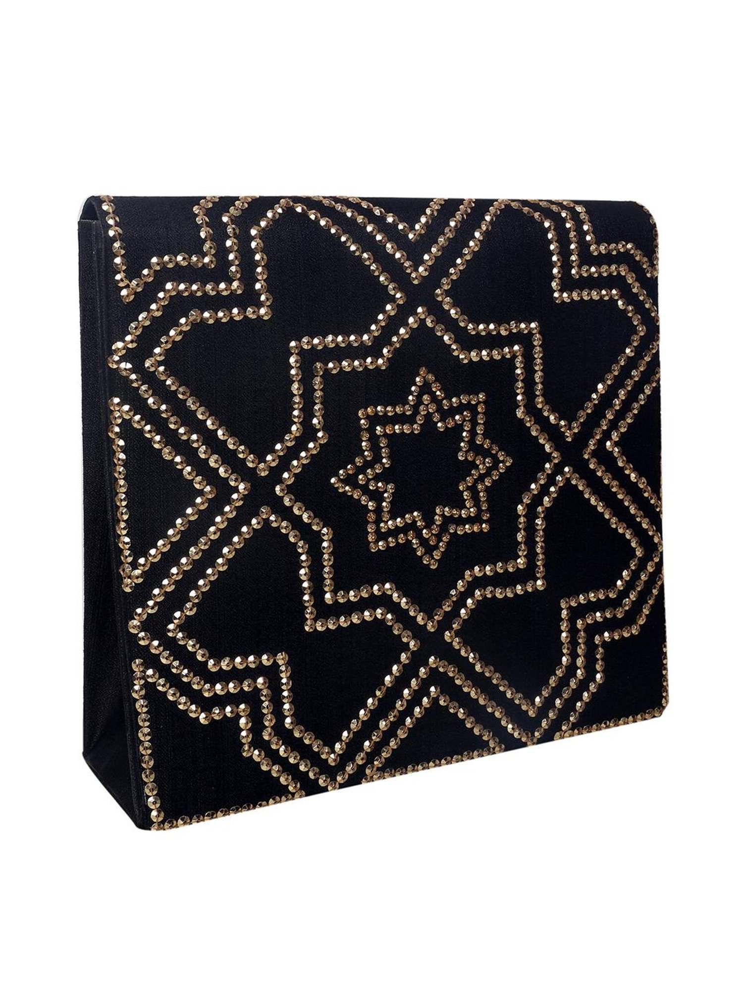 Tarini Nirula Black Silk Clutch