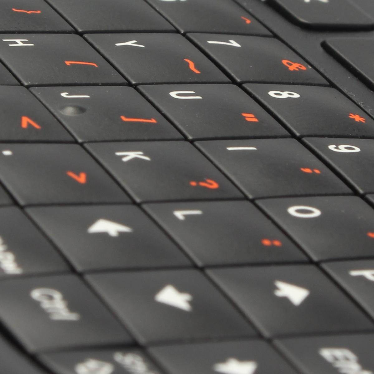 2.4GHz Mini Wireless Keyboard Track Ball Controls for PC Smart TV Android Box Black -