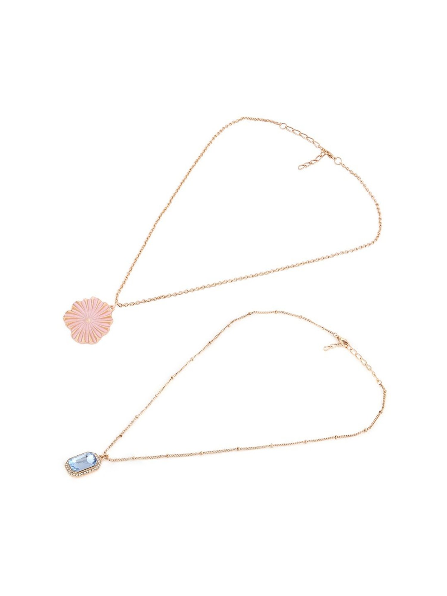 Zaveri Pearls Set of 2 Gold Tone Contemporary Chains -ZPFK15110