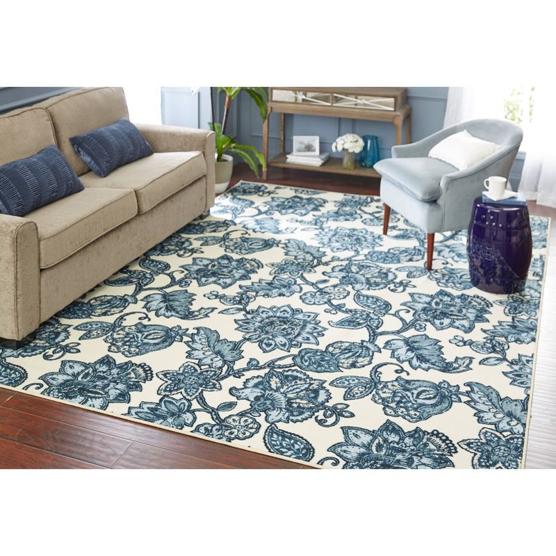 5'X8' Floral Area Rug Blue - Mohawk