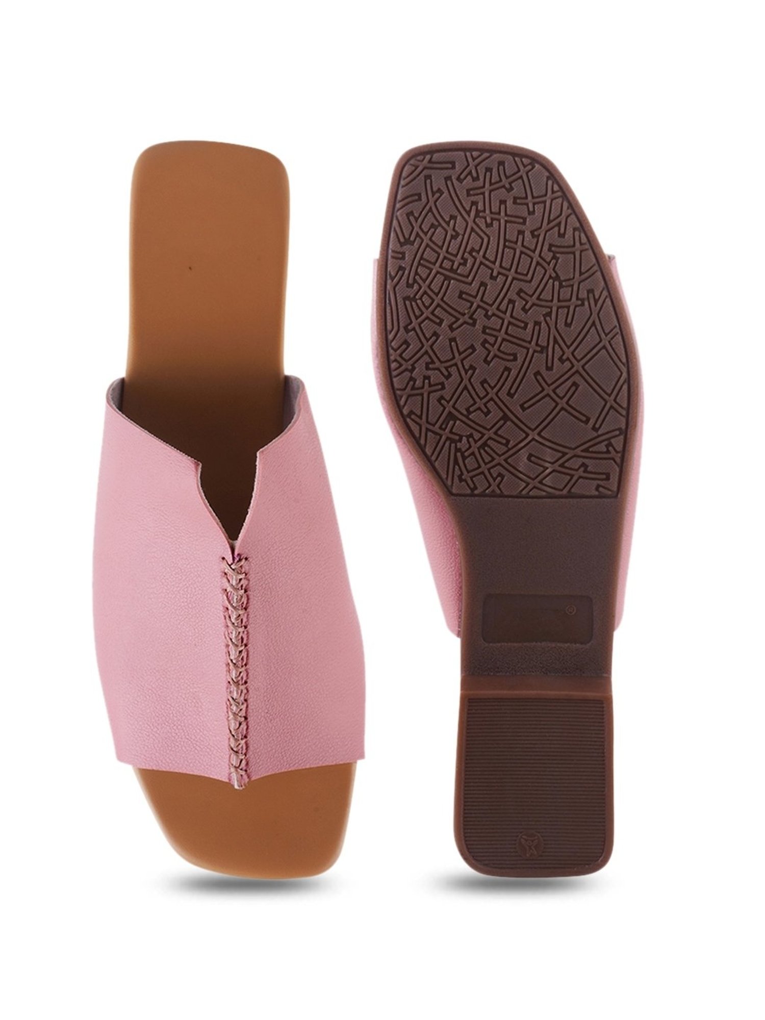 The White Pole Women's Nude Casual Sandals