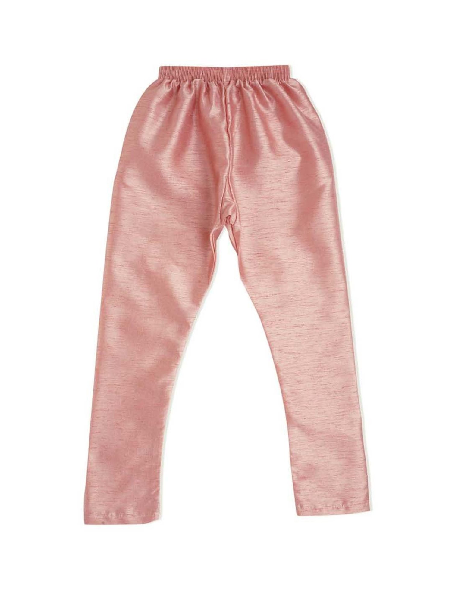 Cavio Kids Pink Cotton Embroidered Full Sleeves Kurta Set