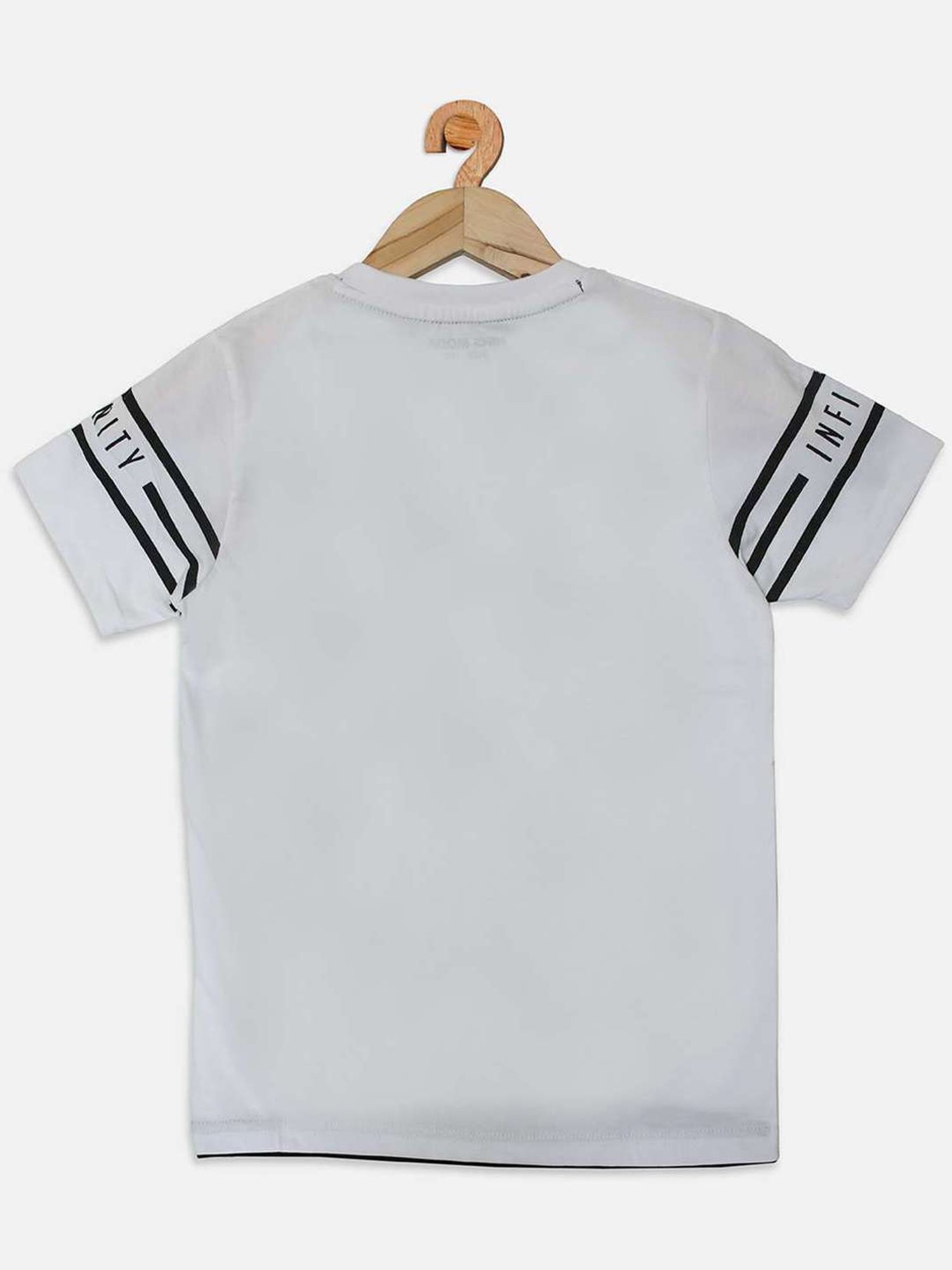 NINS MODA Kids White Printed T-Shirt