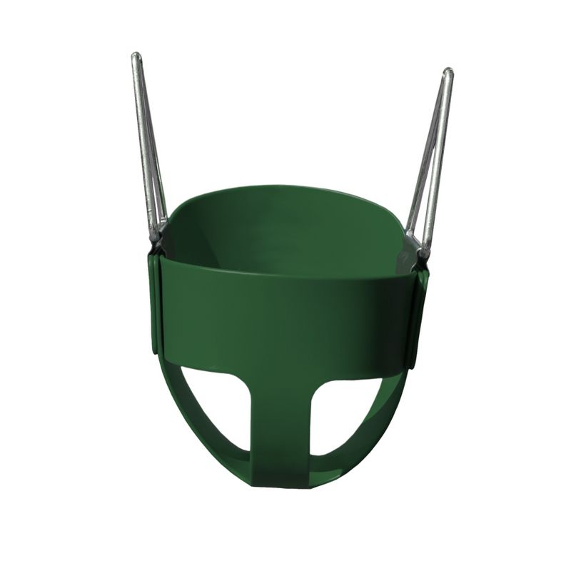 Gorilla Playsets Full Bucket Toddler Swing - Green with Green Chains