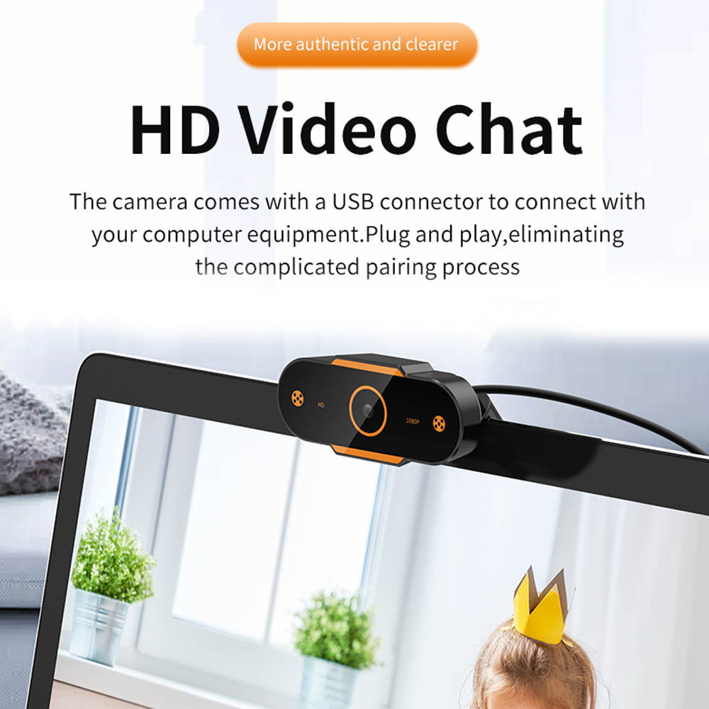 2K HD Stream Webcam with Microphone - HD Streaming & Recording at 30Fps - 500M Pixel Auto-focusing Web Camera Resolution 2592*1944