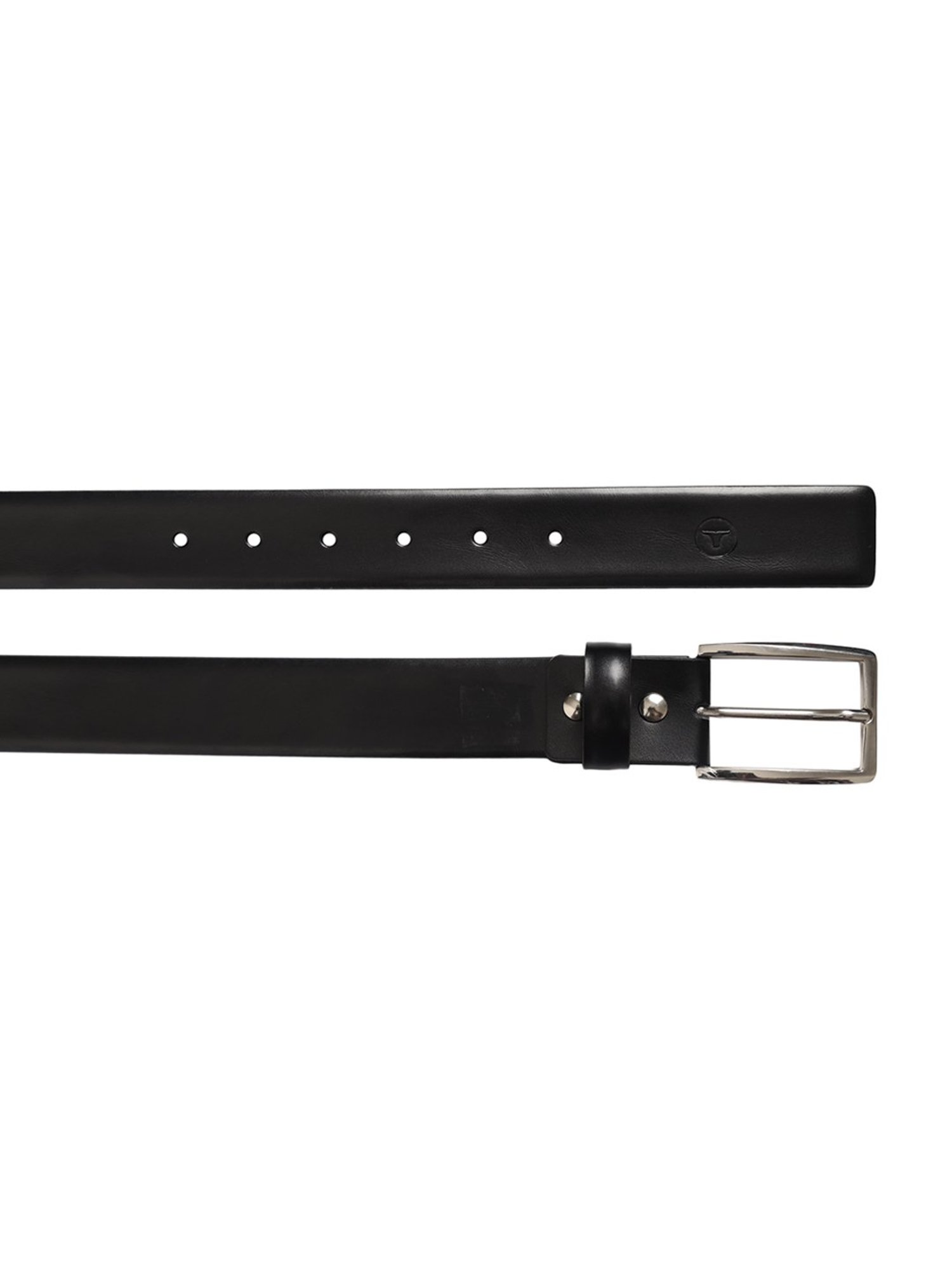 BULCHEE Black Leather Formal Belt for Men