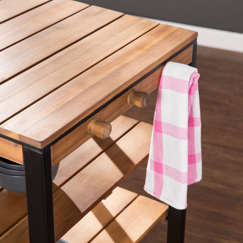 Slat Top Serving Cart - Gray - Apollo Outdoor