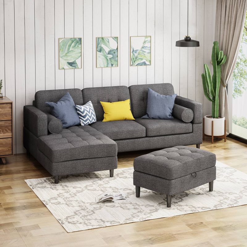 3pc Keswick Sectional Sofa Brown - Abbyson Living