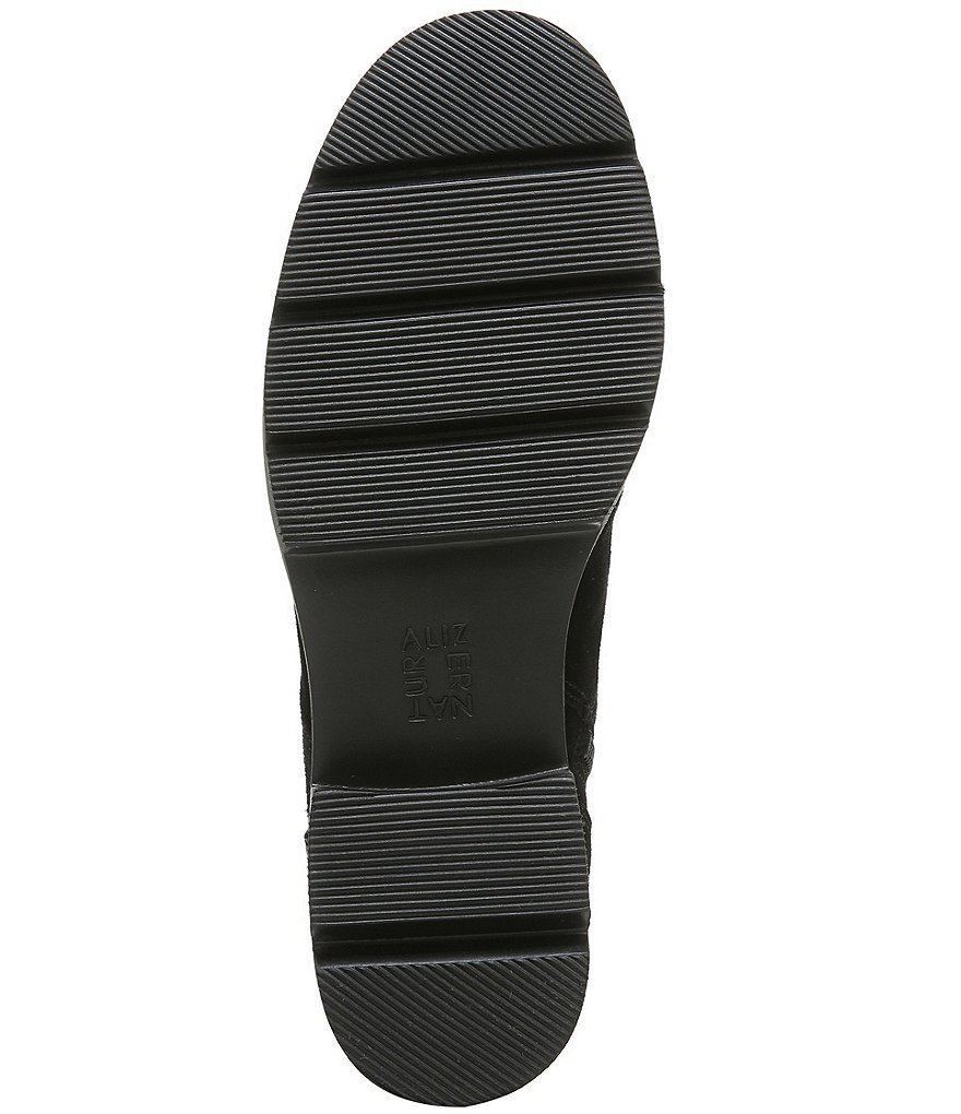 Naturalizer Dara Water Repellent Canvas And Leather Lace-Up Moto Booties