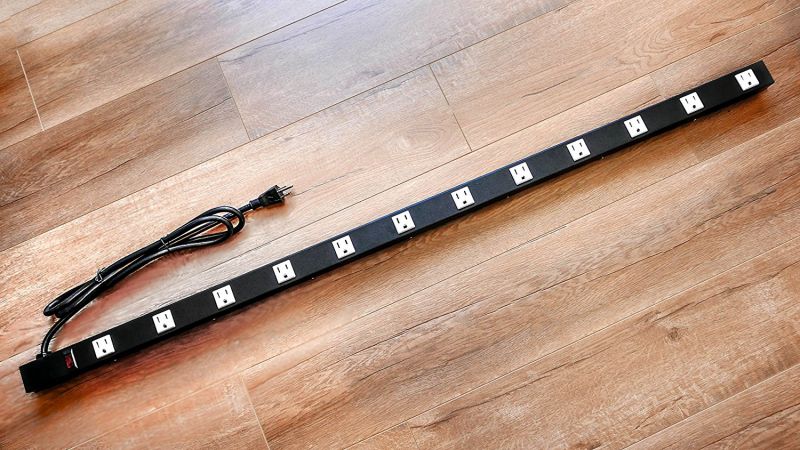 Metal Surge Protector Power Strip 4 Feet 12 Outlet