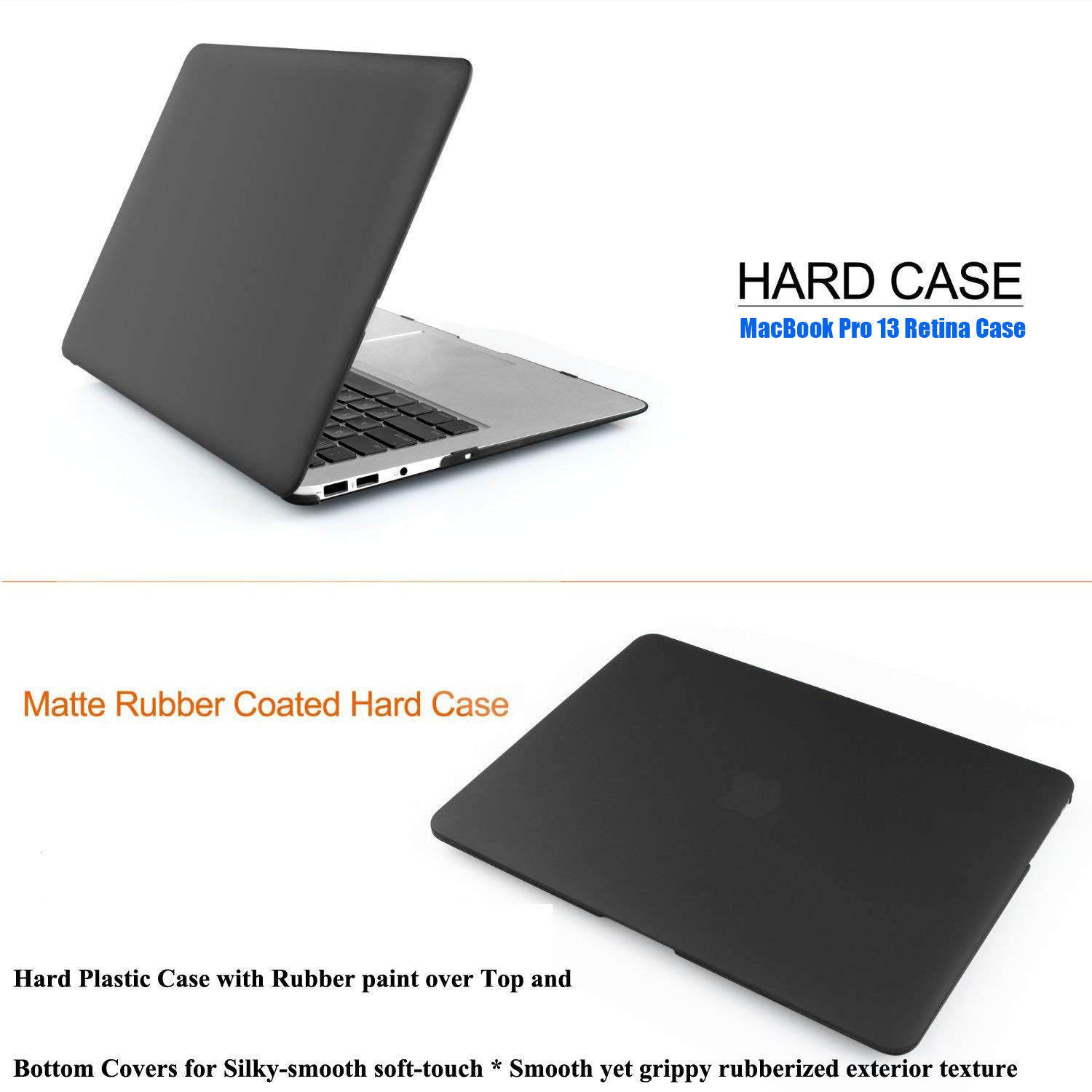 Macbook Pro 13 inch Retina Case Rubberized Hard Case for MacBook Pro 13.3" with Retina Display A1502 A1425 Shell Cover with Keyboard Skin