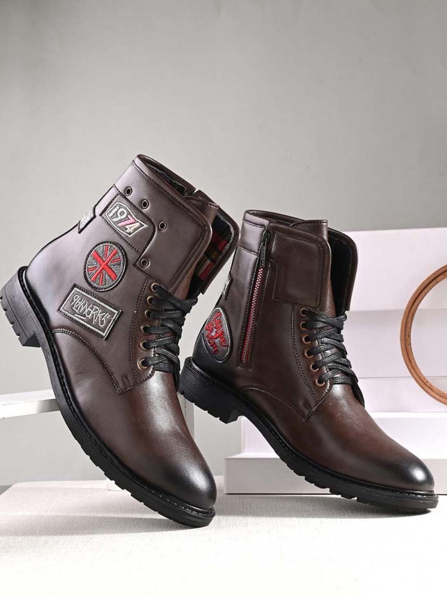 Eego Italy Men's Chocolate Brown Casual Boots