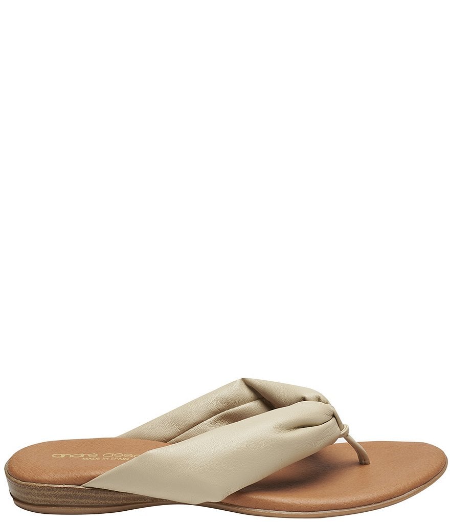 Andre Assous Nuya Featherweights&trade; Padded Straps Leather Thong Sandals