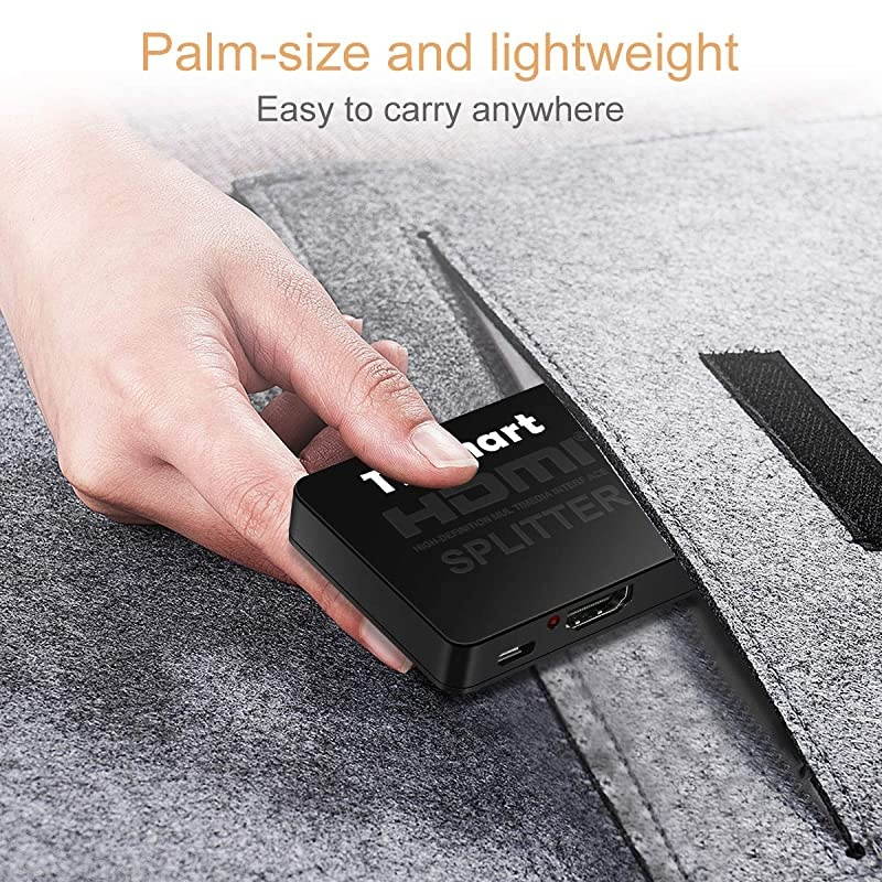 Ultra HD 4K@30Hz 1x2 HDMI Splitter 1 in 2 Out,HDMI Splitter 1 to 2 Support 4Kx2K@30Hz 1080P 3D 2160P for DVD Player TV Box PS3/4 Xbox