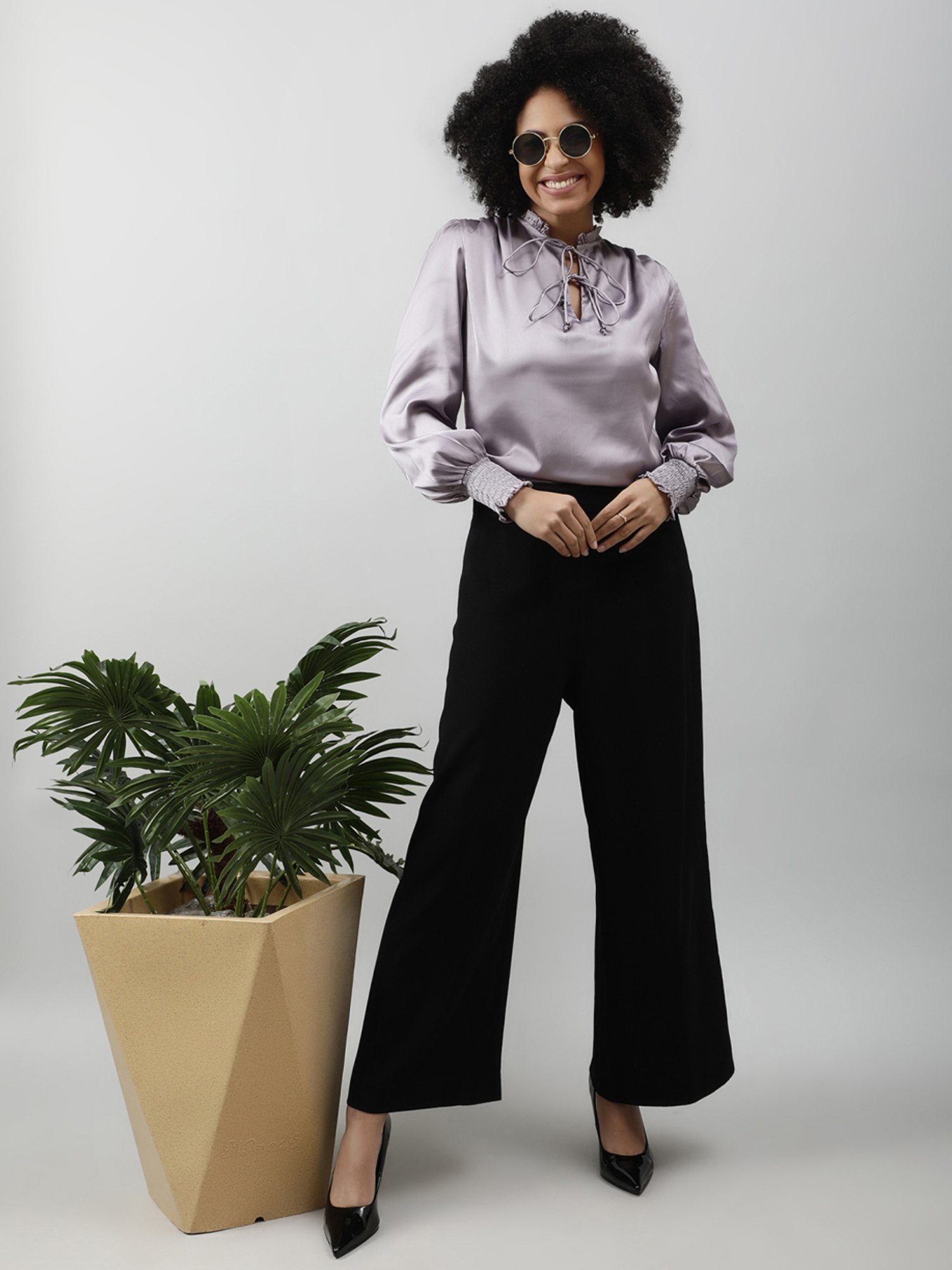 PURYS Purple Relaxed Fit Top