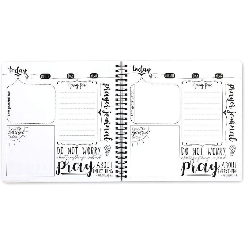 Faithful Finds Religious Prayer Journal, Spiral Floral Notebook, 8.8 x 8.5 in