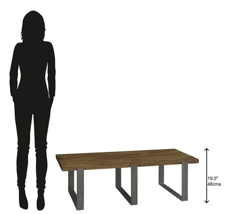 Hekman 23700 Hekman Iron Strapping Rectangular Coffee Table 23700 Bedford