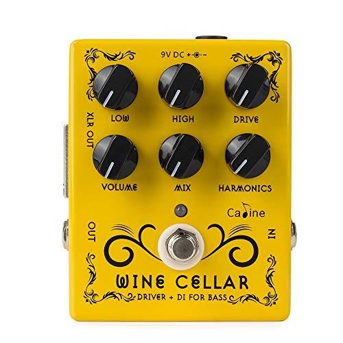 caline cp60 wine cellar driver guitar effects pedal classic tube bass amp alloy pedal true bypass yellow